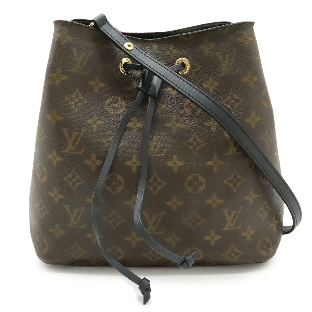 LOUIS VUITTON Monogram Neo Noe Shoulder Bag Hobo Drawstring Noir Black